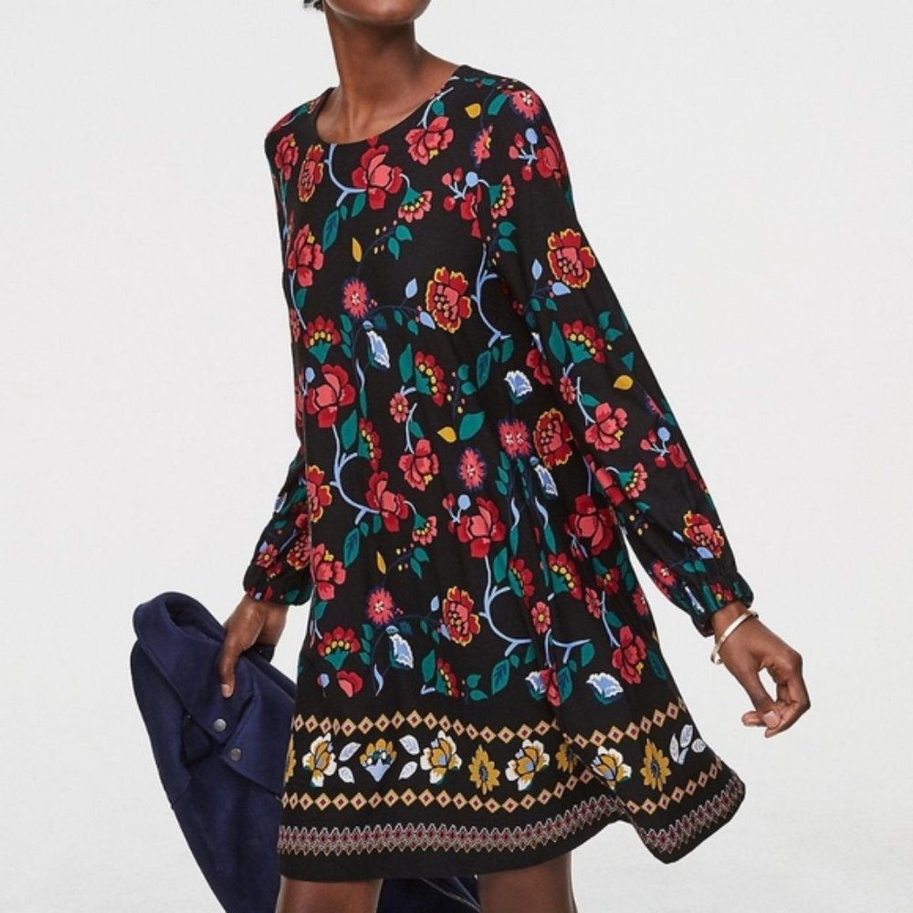 Large Petite Floral Swing Dress